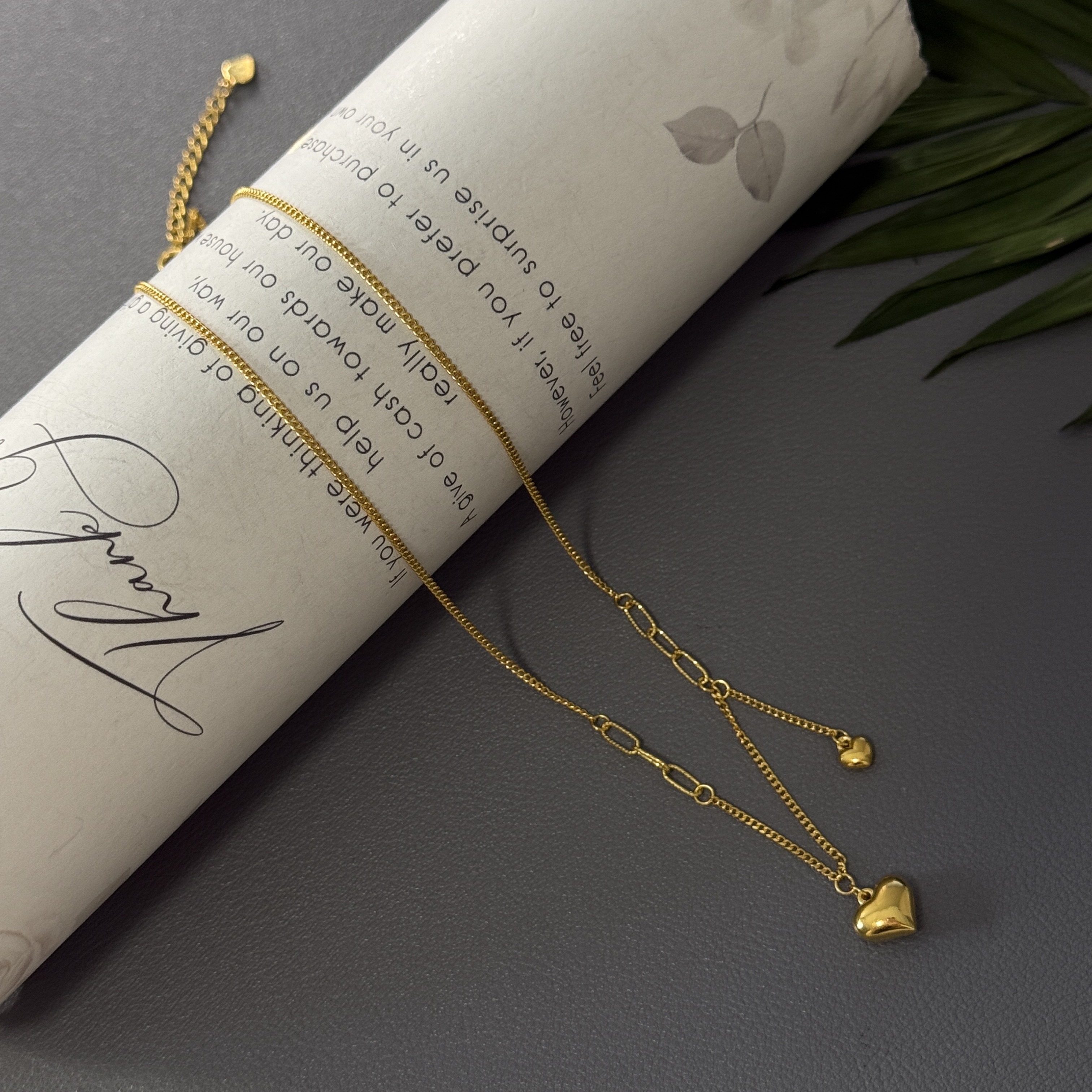 【光面烂漫爱心黄金项链】足金999 多样性发一