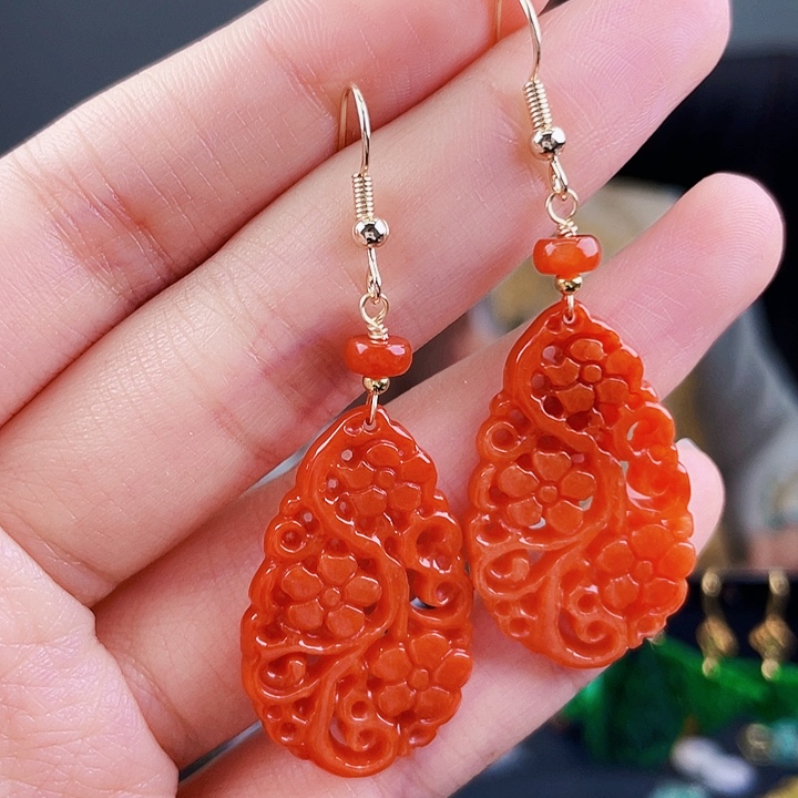 翡翠耳饰未镶嵌饰品