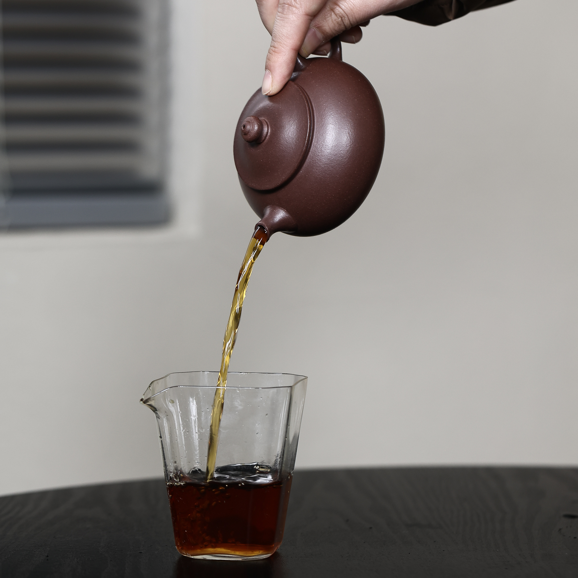 LCC紫泥[寒江180CC]宜兴黄龙山原矿手工紫砂壶