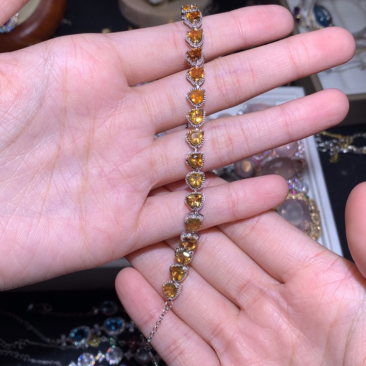 水晶手链银S925镶嵌王**?手链