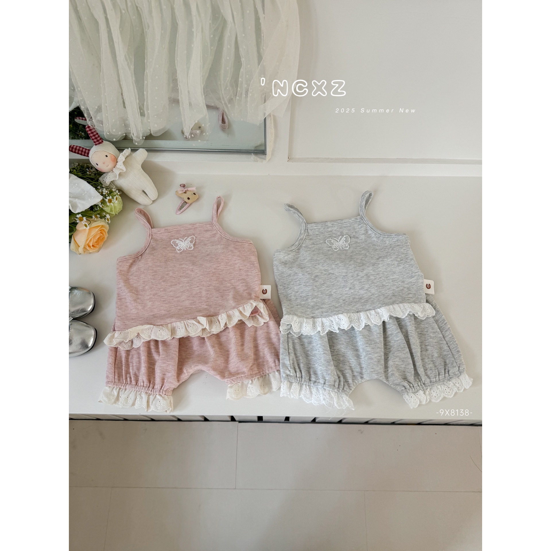 【NO退NO换】欢宝-奶茶小猪-2025夏-编码0113-9X8138-小蝴蝶套装