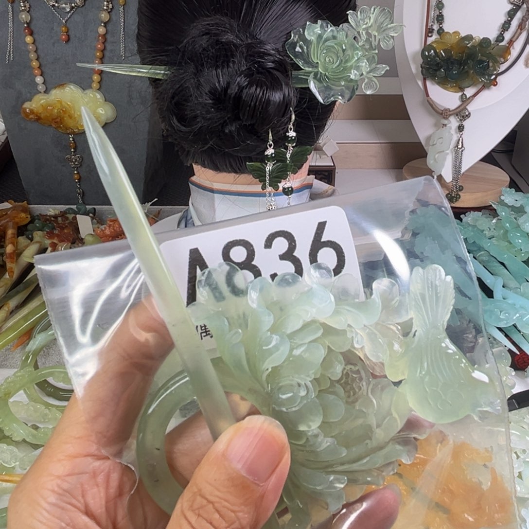 岫玉合金发饰?****?