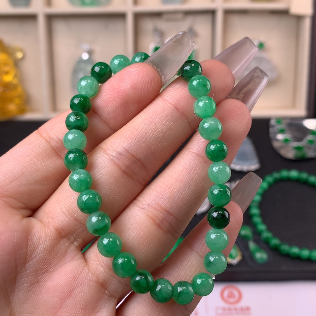 未镶嵌定制翡翠手串