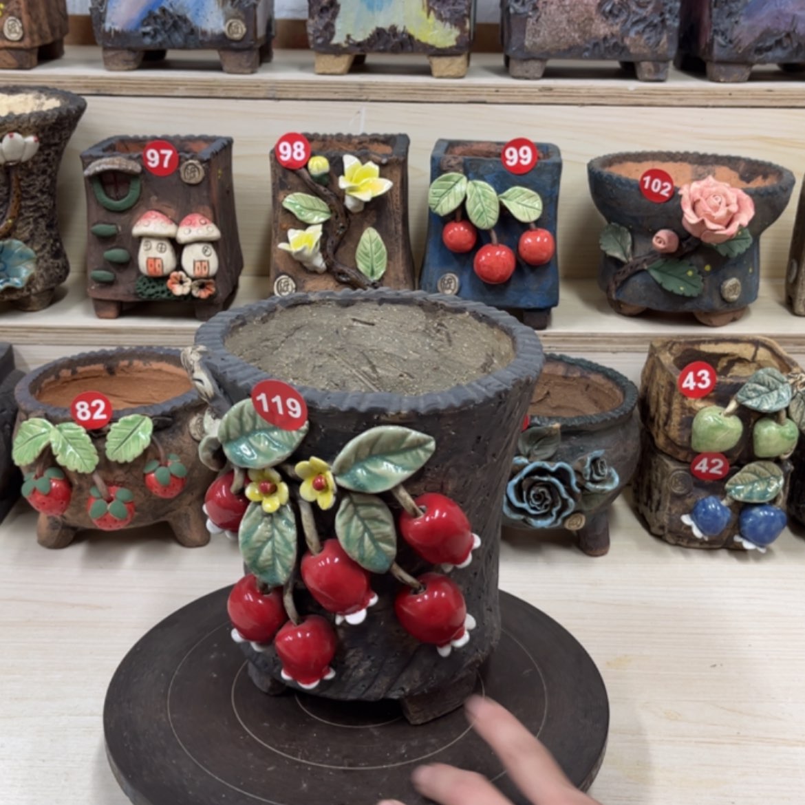 【闪购商品】紫砂花盆119号内口16×15外高19