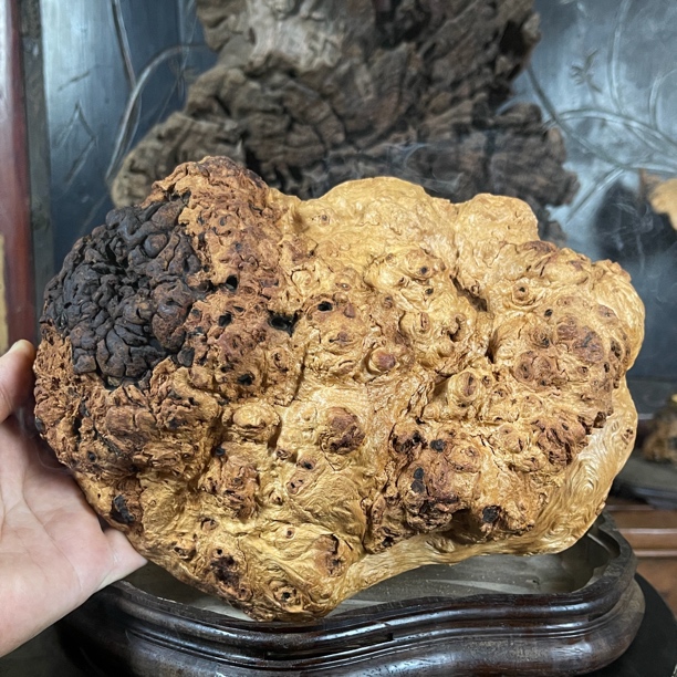 百年荔枝木老料满榴疤香炉