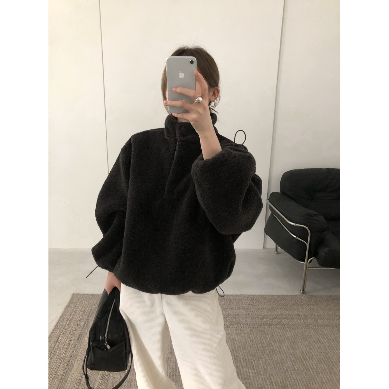 J-82679#YOUR#韩系立领韩系毛绒绒百搭套头卫衣 （福利）