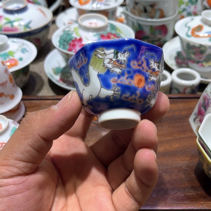 纯手绘精品盖碗杯