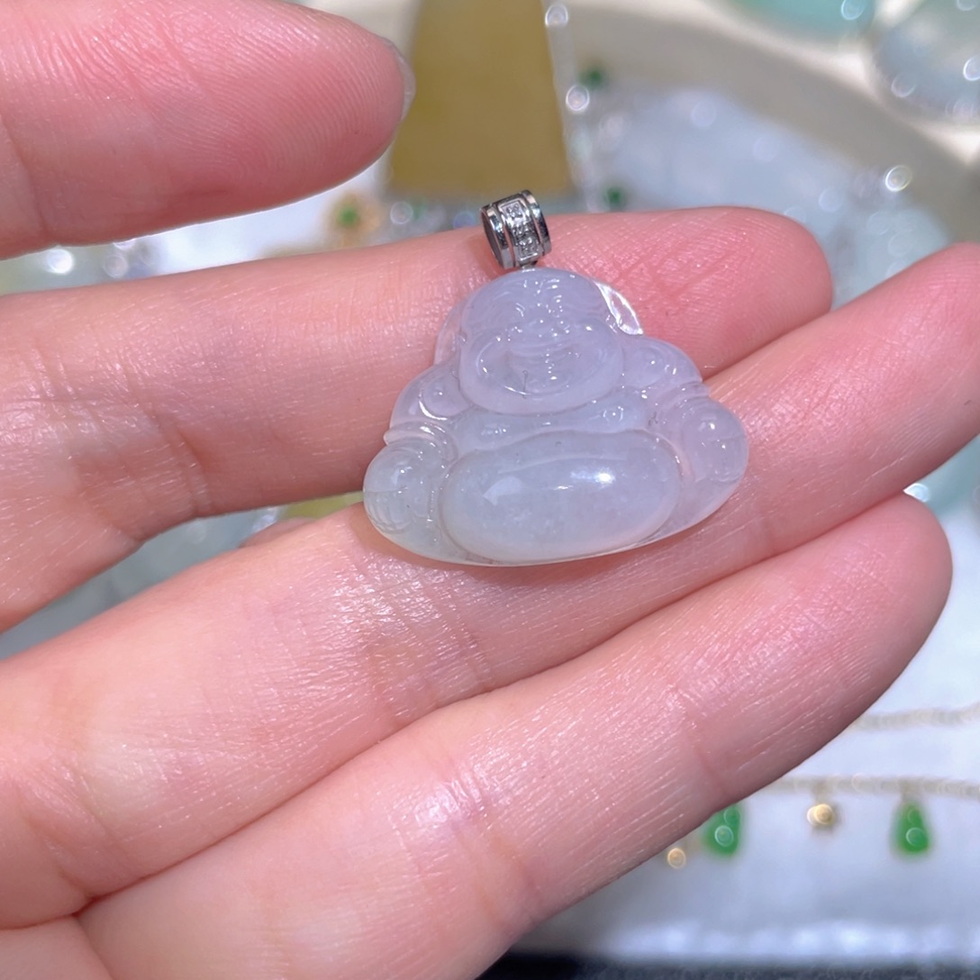 翡翠颈饰18K金镶嵌翡翠