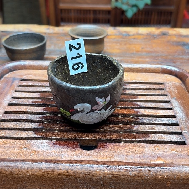 纯手工制作粗陶茶具