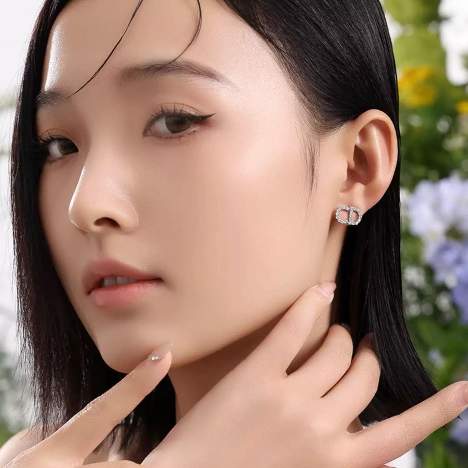 铜合金耳饰 镀k金 2025款C7279【名媛CD银】铂堡俪 BOBAOLI 耳钉