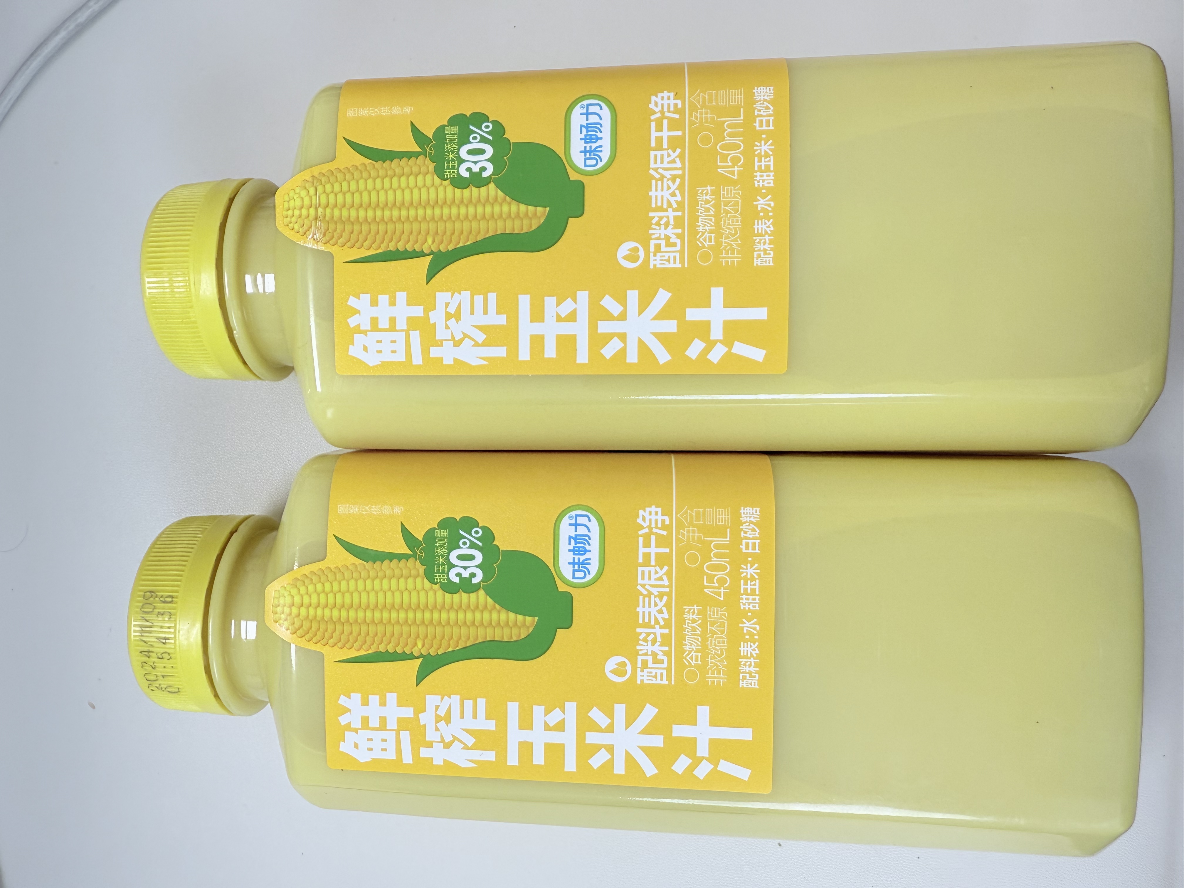 味畅力鲜榨玉米汁450mL*5瓶