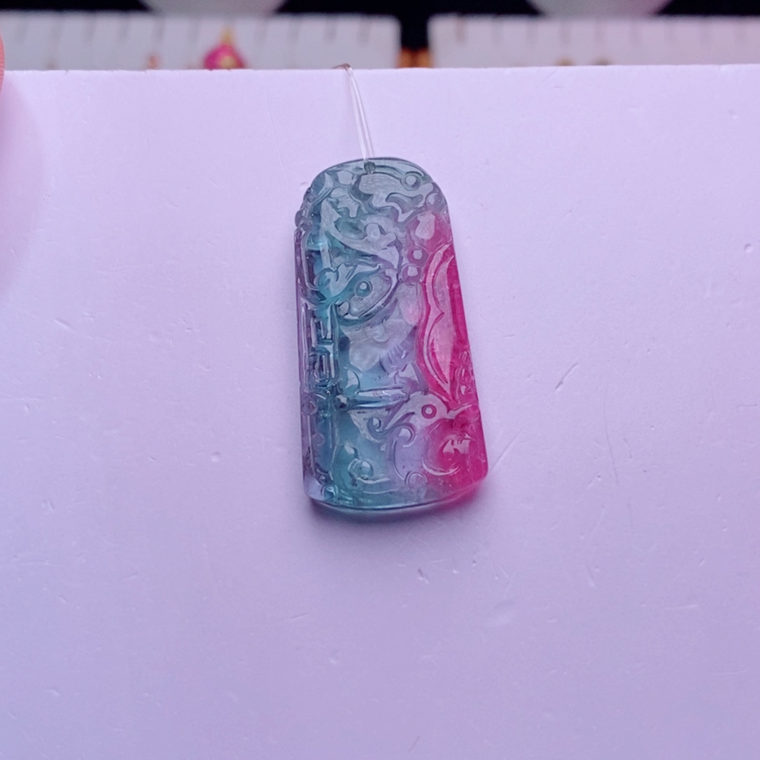 颈饰未镶嵌碧玺西瓜吊坠m