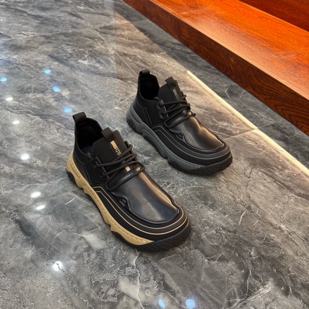 秋季新款纯皮休闲男鞋