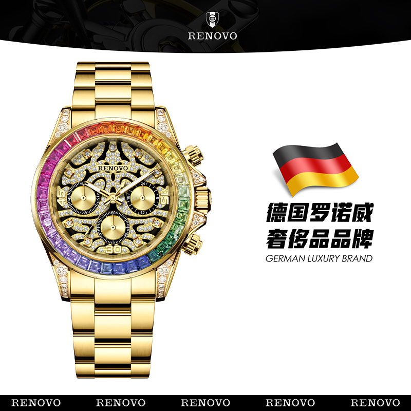 德国注册品牌RENOVO罗诺威男女同款腕表-R81050-MANCO