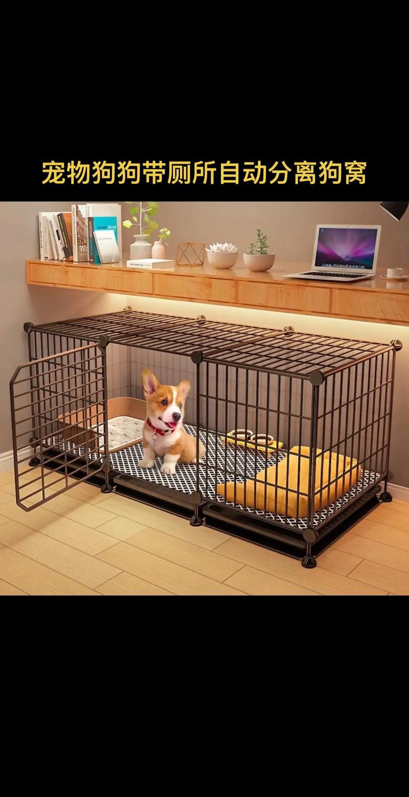 室内宠物狗笼小型犬中型犬带厕所家用铁网设计