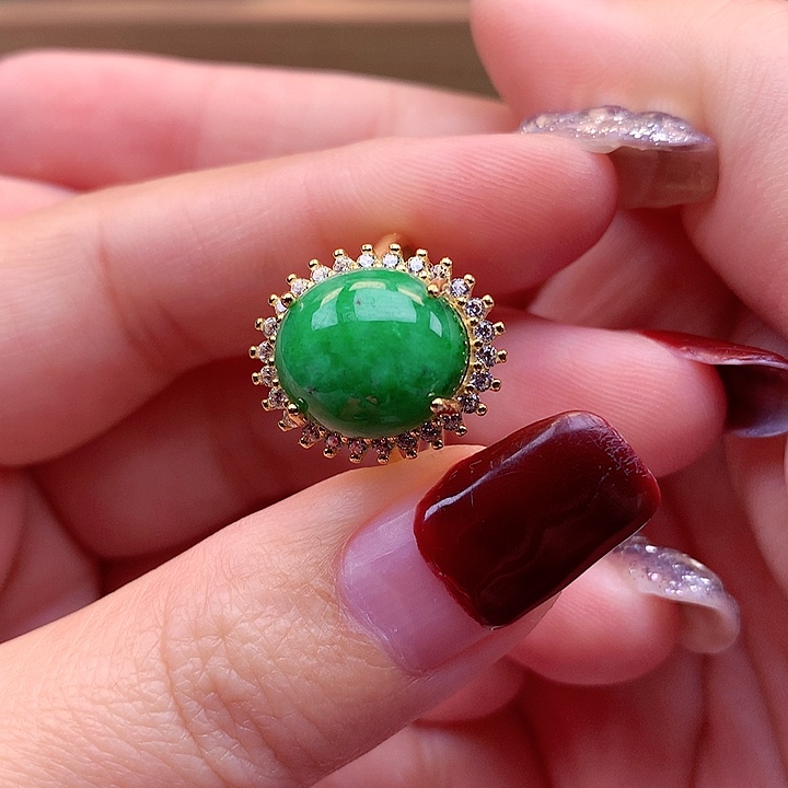 翡翠颈饰银S925镶嵌翡翠