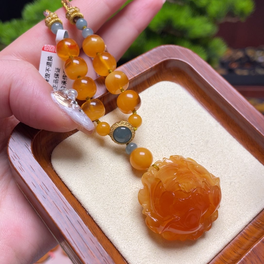 蜜蜡颈饰未镶嵌项链