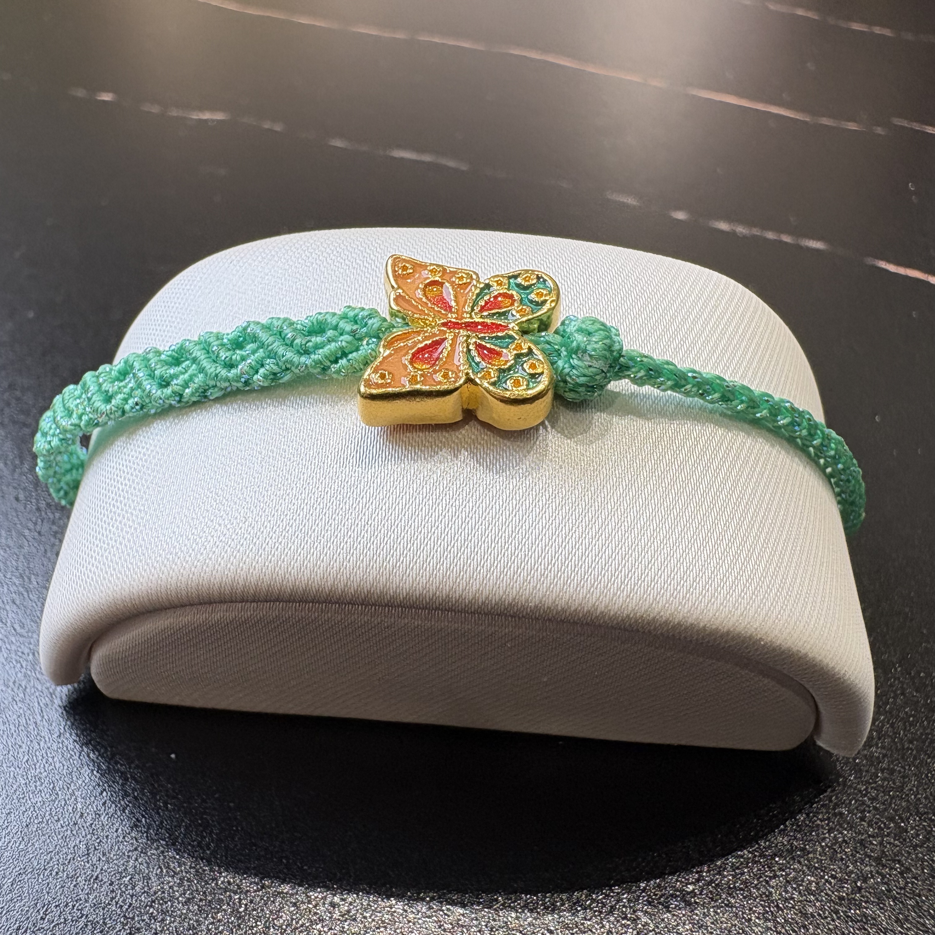 足金珐琅彩蝴蝶手编绳GA20250022