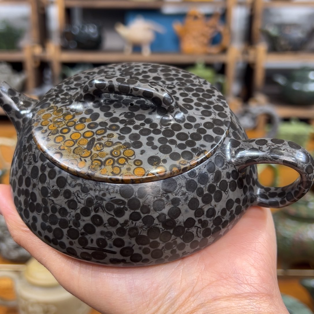 九***物茶空间天然石料冰碛豹纹