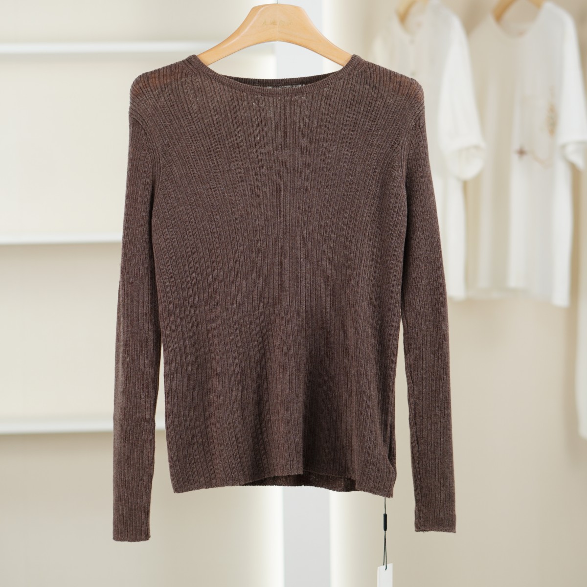 麦迪尚品【唯】51203553 春秋时尚套头圆领针织衫打底女装