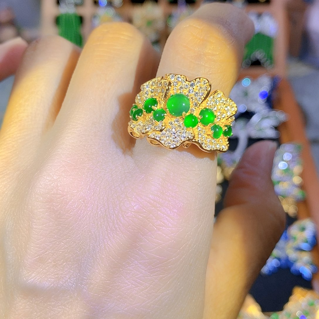 吊坠(不含链)银S925镶嵌翡翠