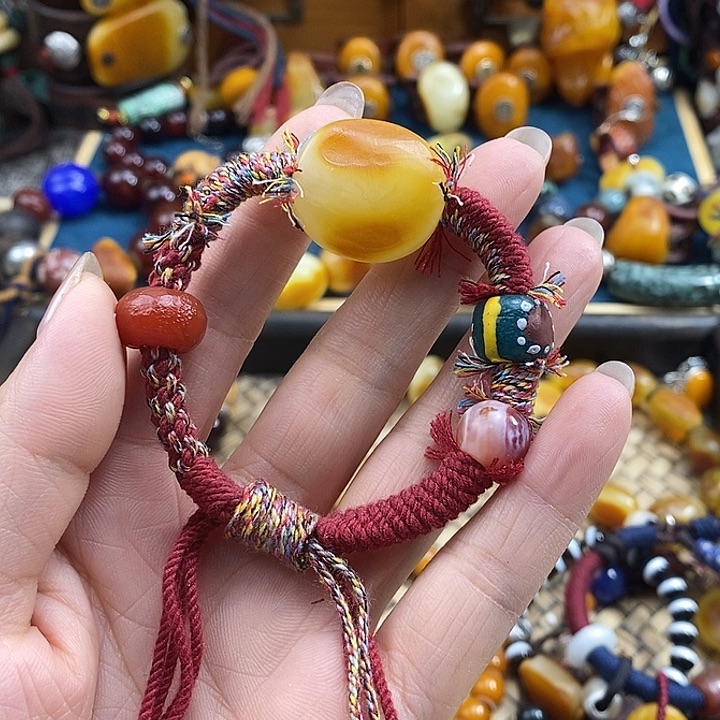 未镶嵌蜜蜡手链手链