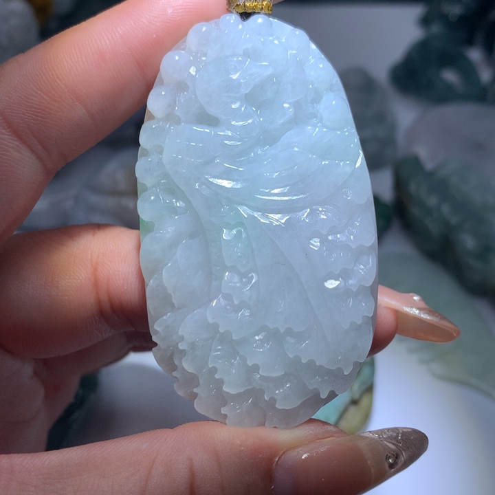 翡翠未镶嵌颈饰保真天然A货翡翠