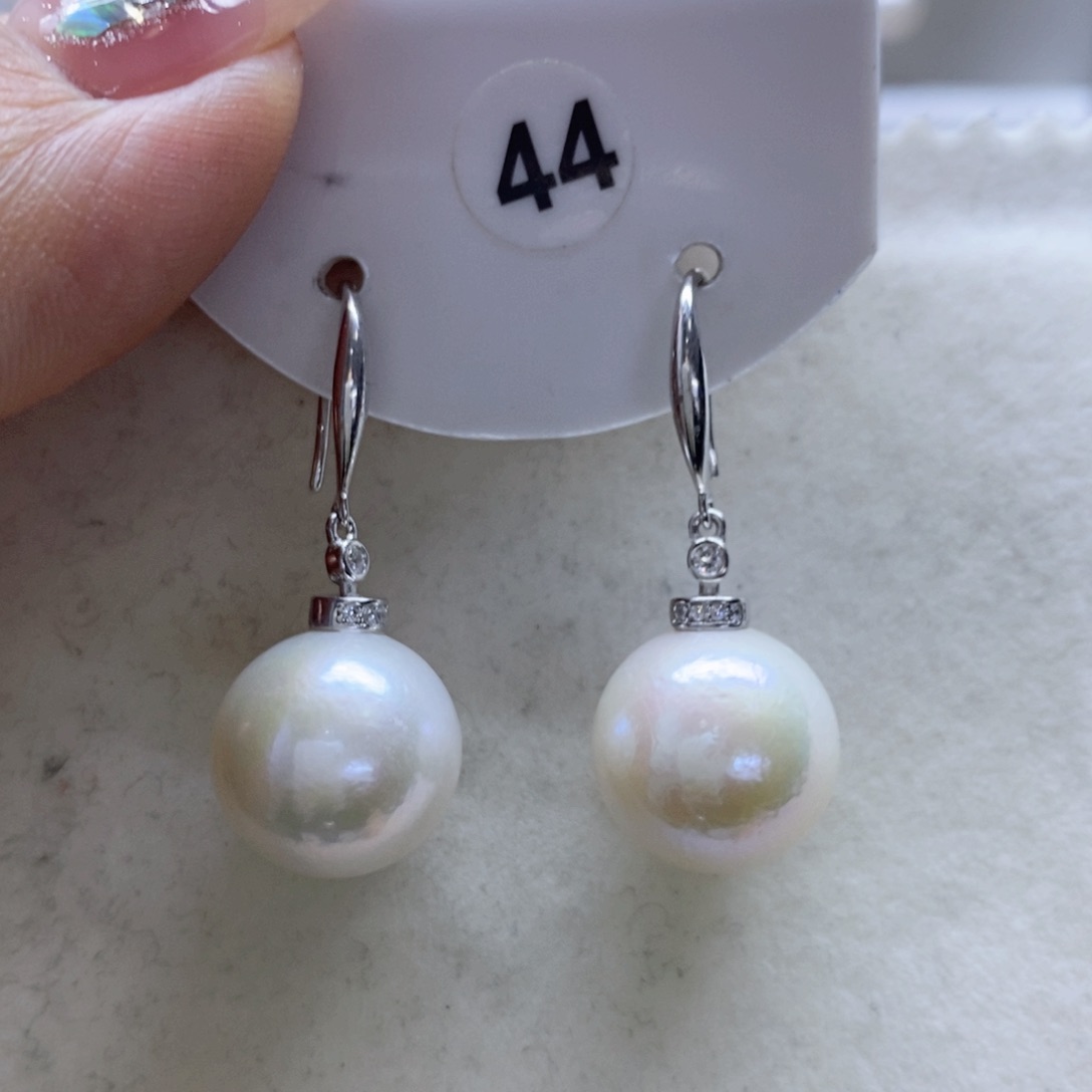 淡水珍珠耳饰银S925镶嵌