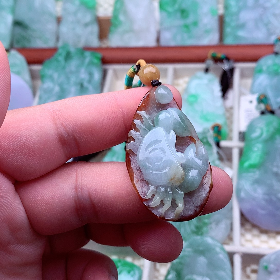 翡翠未镶嵌吊坠(不含链)