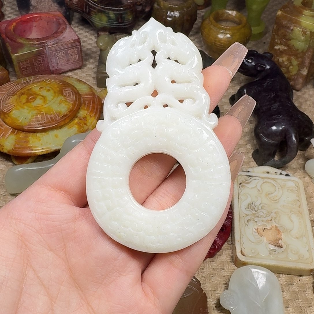 白玉菩提吊坠挂件