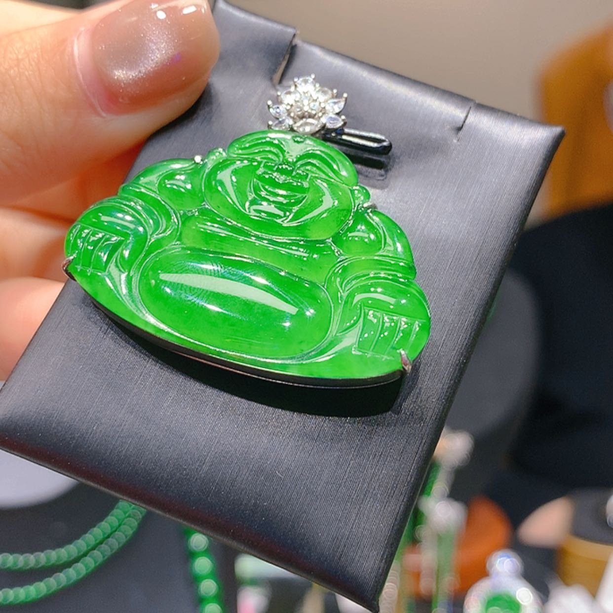 【闪购商品】翡翠银S925镶嵌颈饰7柒姐