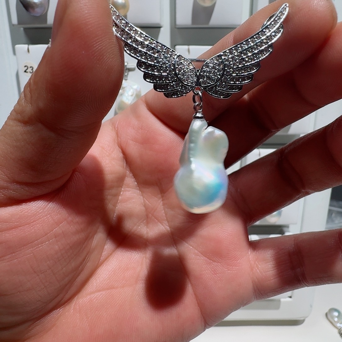 颈饰合金淡水珍珠