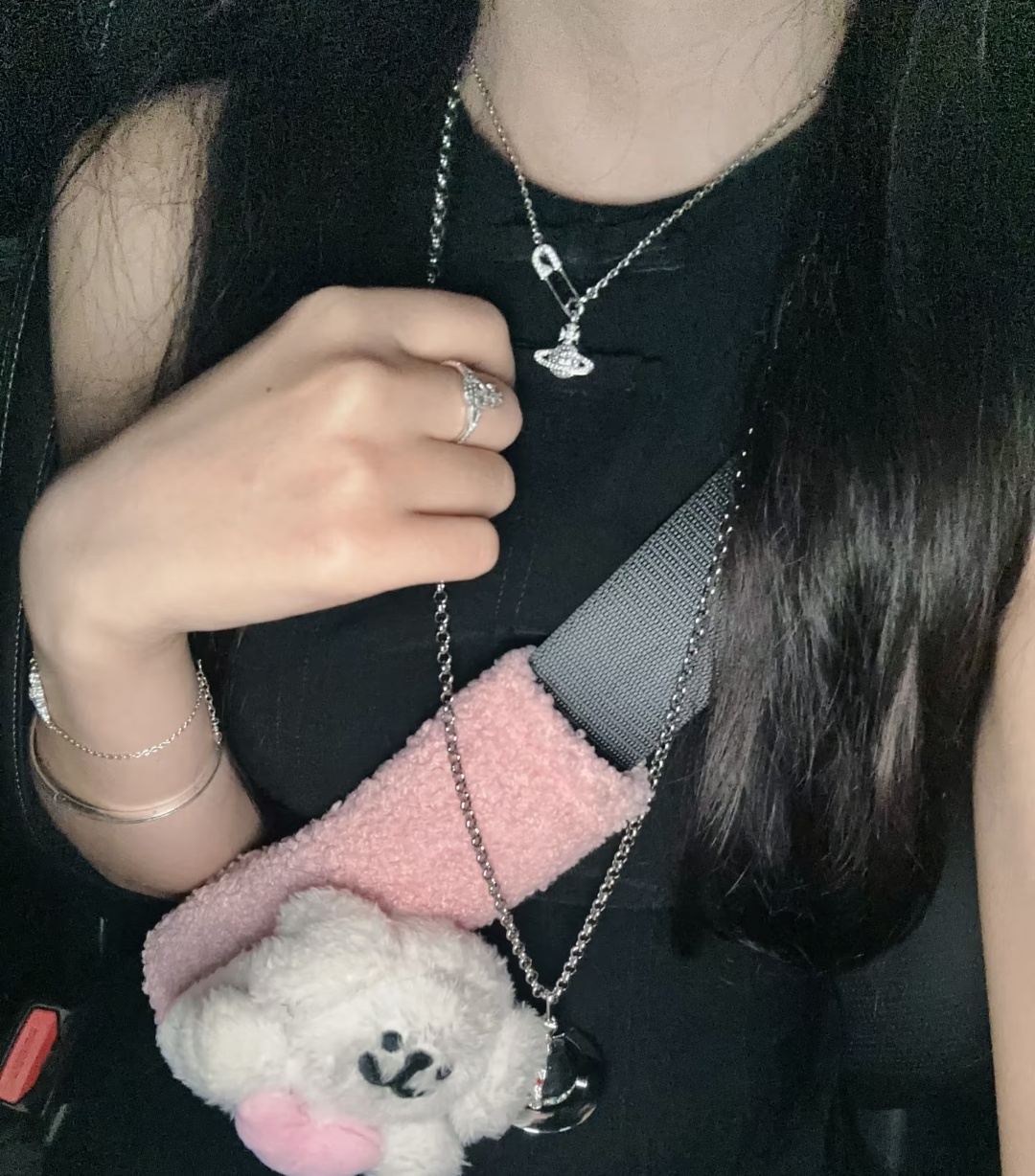 铜合金项链 土星项链高级感锁骨链气质设计感时尚百搭颈链