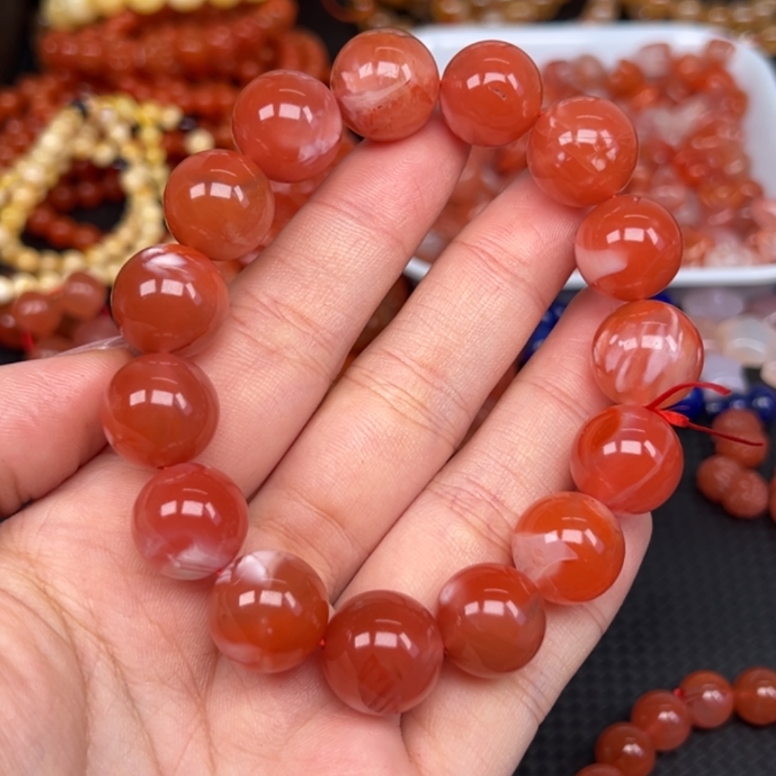南红玛瑙未镶嵌手链