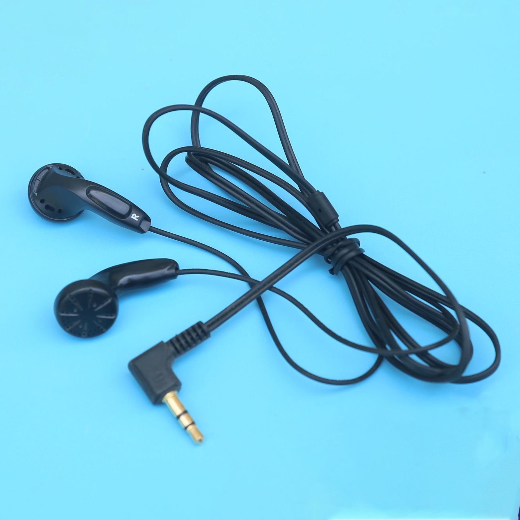 有线耳机耳塞式适用华为小米vivoOPPO耳机手机通用 3.5mm弯插头款