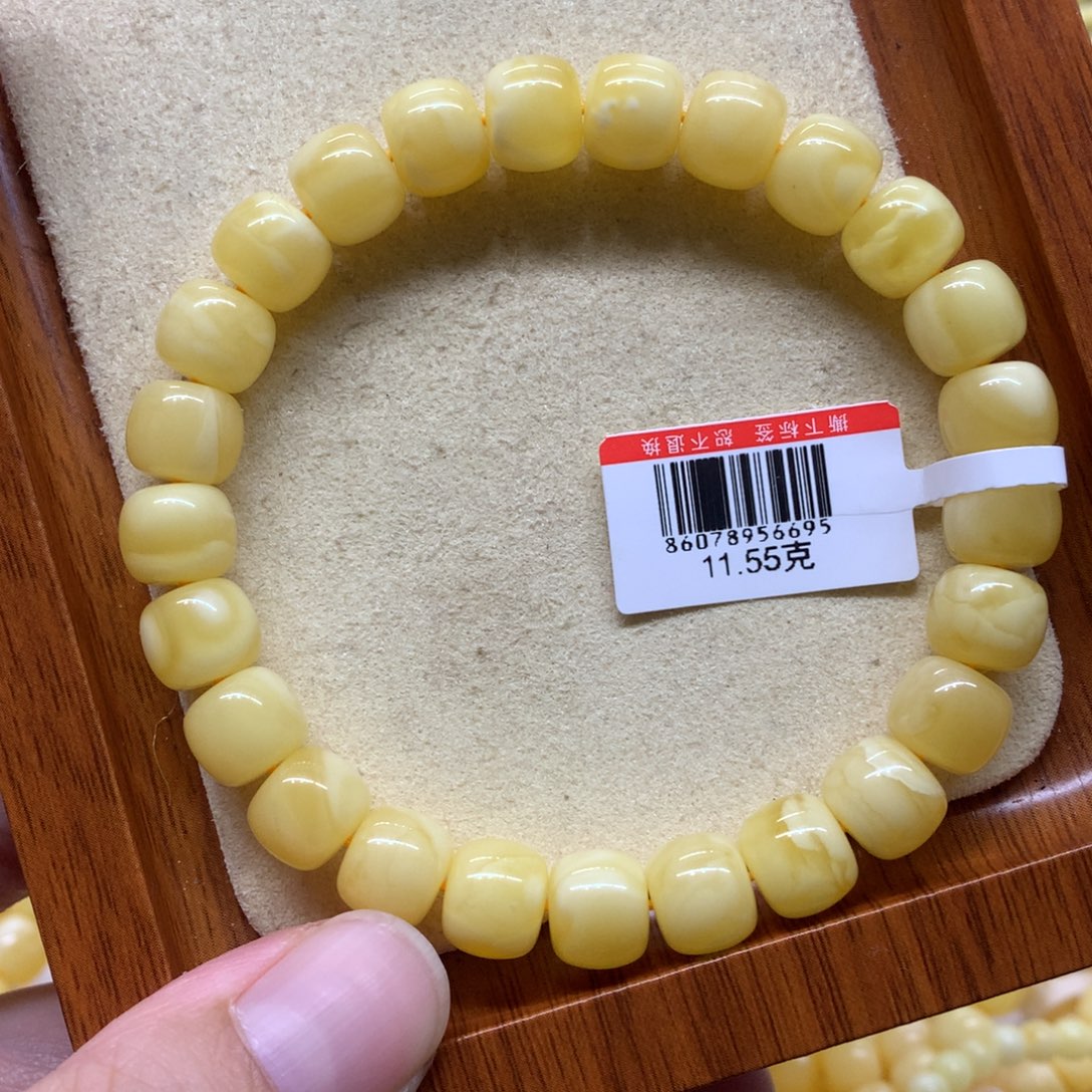 未镶嵌蜜蜡手链蜜蜡