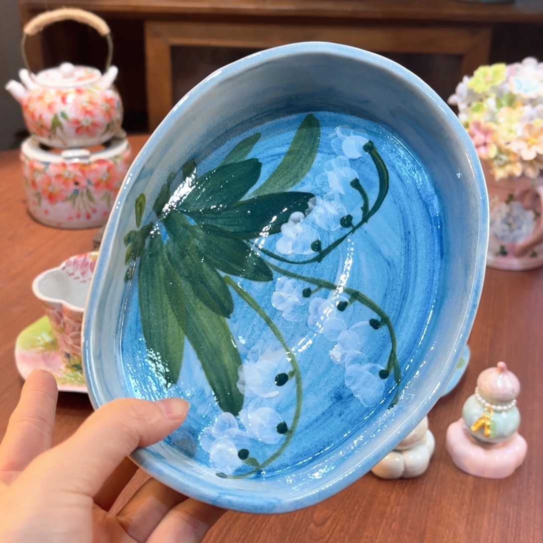 景德镇手绘高温釉下彩陶瓷茶具