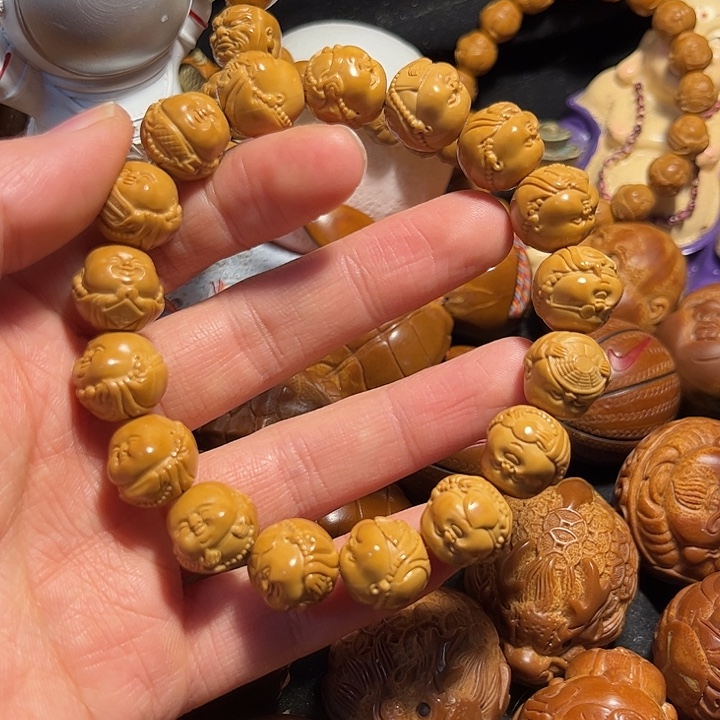 橄榄核手串/手链猴头1.4弥勒