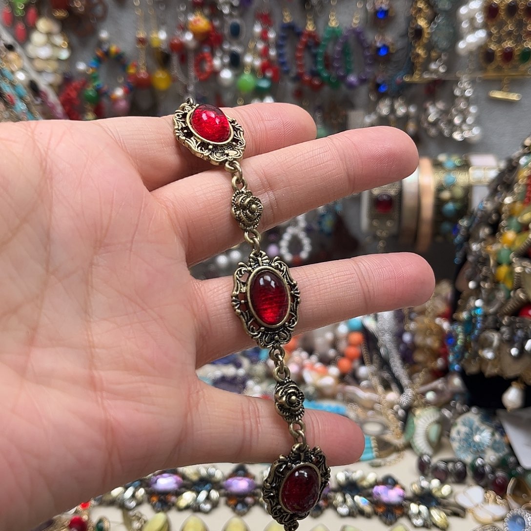 锌合金复古金色手链