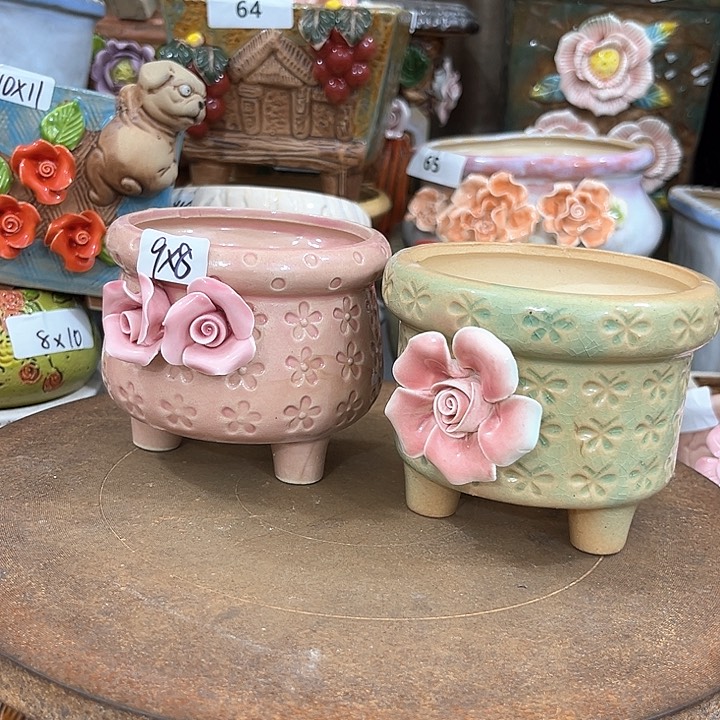 红陶粗陶多肉花盆中