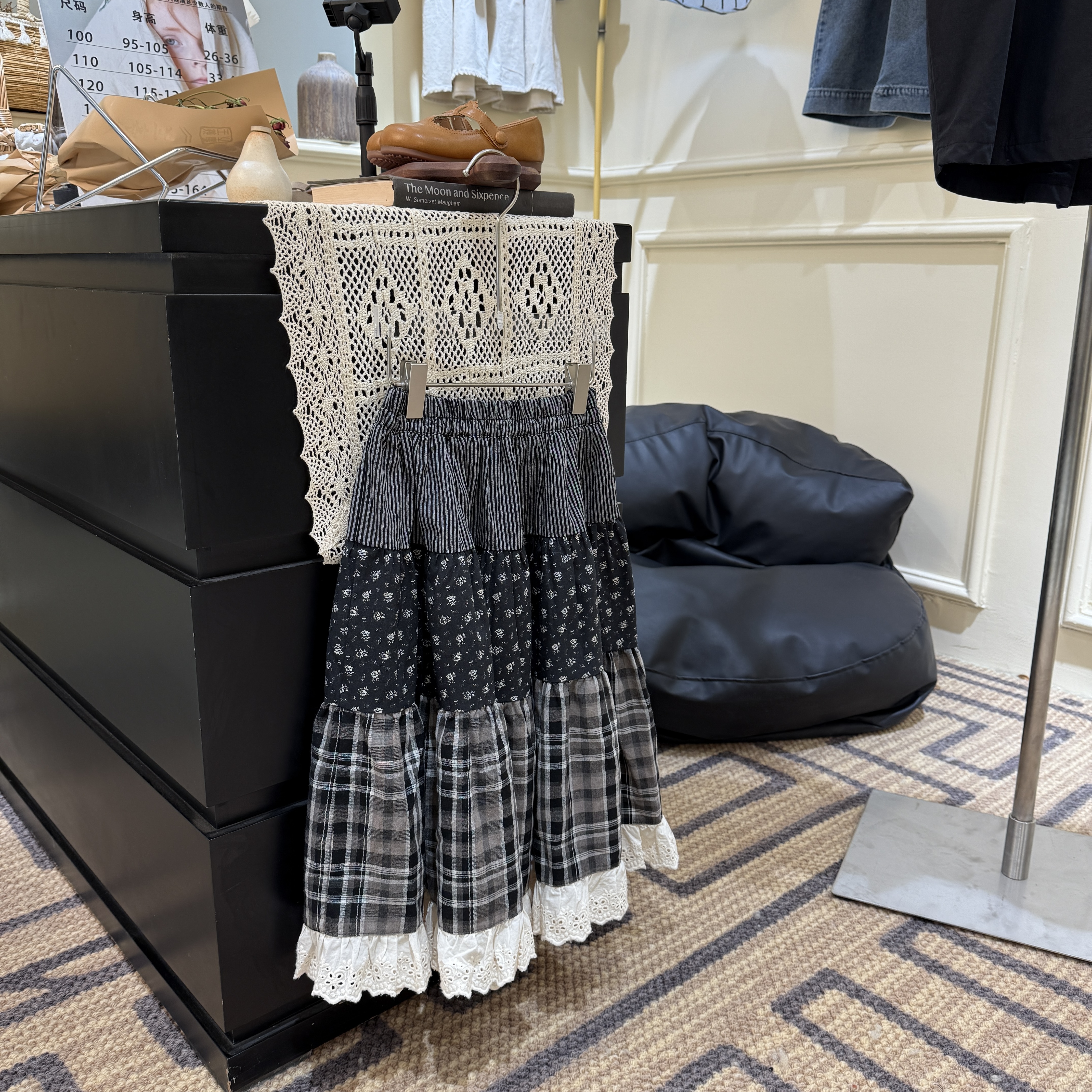 【安迪梦境】春季新款半身裙韩版气质时尚洋气百搭棉布半身裙格子