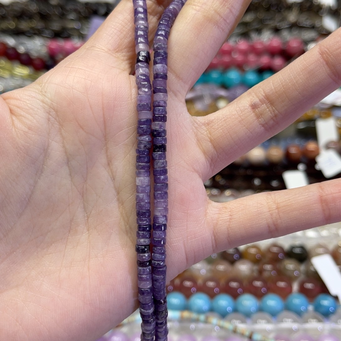 水晶颈饰未镶嵌天然紫水晶卡4➕长条38厘米