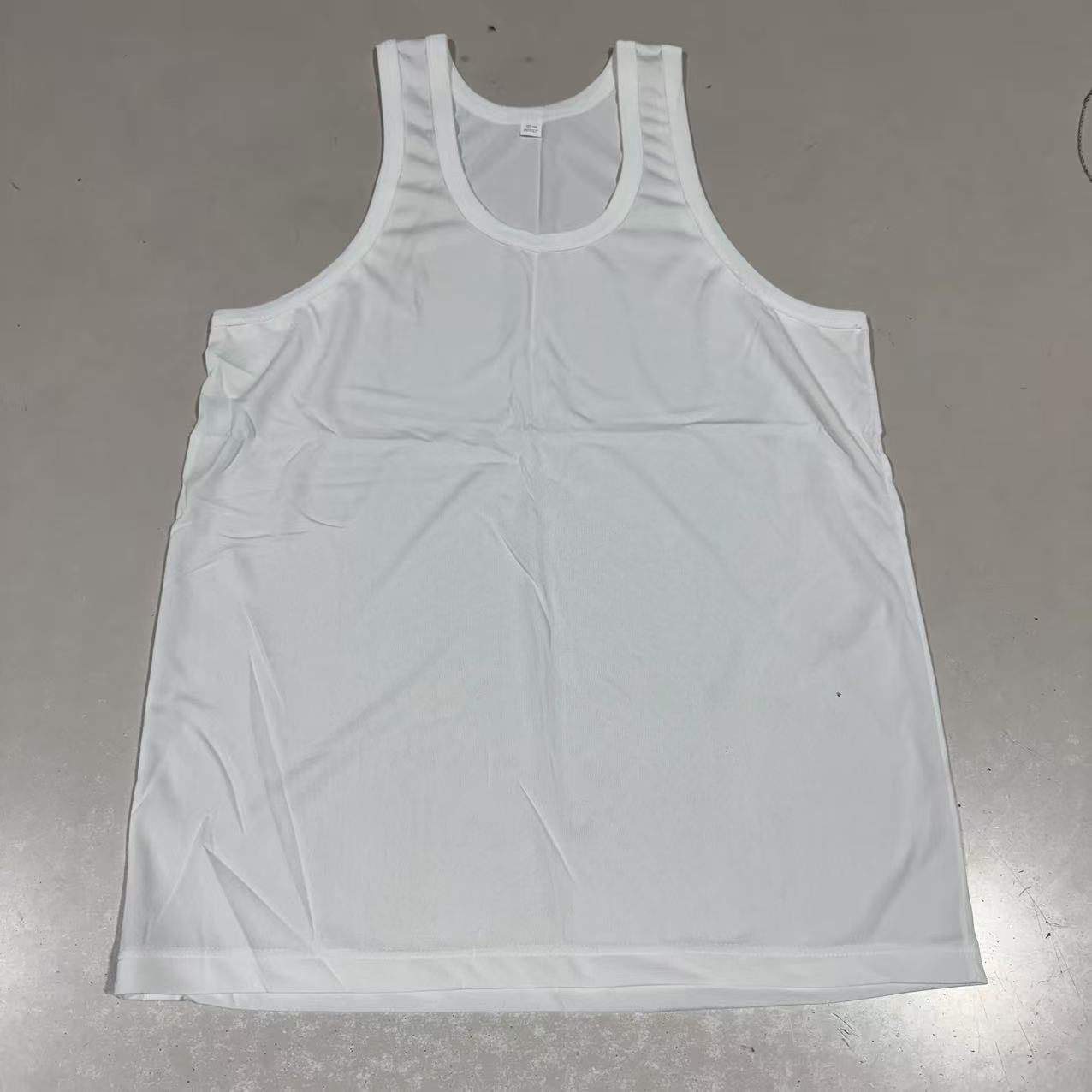 涤纶白背心 军迷背心