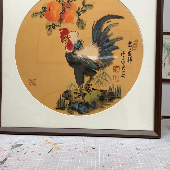 纸本手绘国画作品实木定制