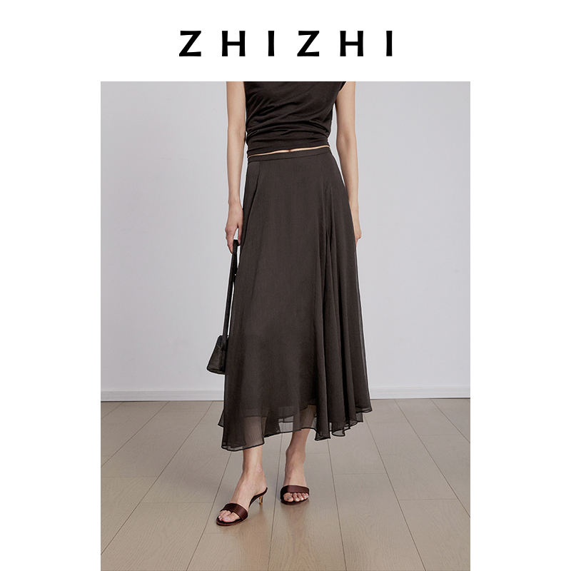 【温躲躲专享】致知 朝玉阶 半身裙显瘦中长款新款气质ZZ2EMWBW030