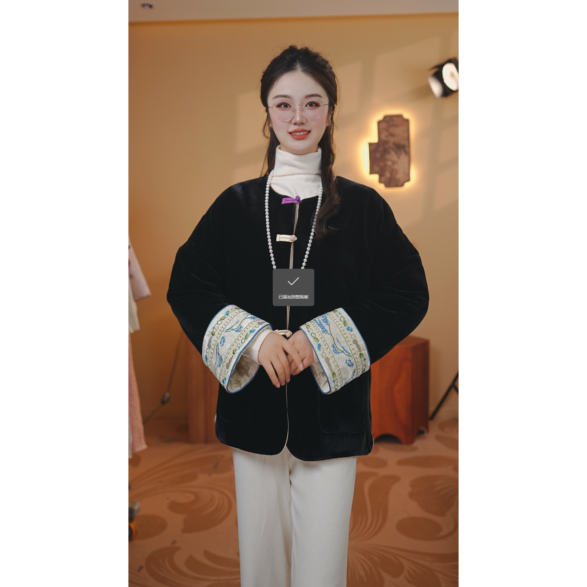 【耀黑女王】冬季国风新中式冬款双面穿棉服上衣女
