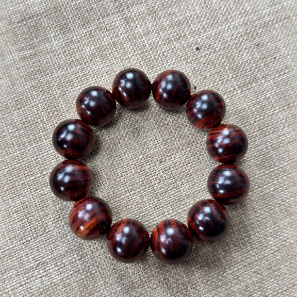 海南黄花梨紫油梨2.0手串虎皮纹水波纹