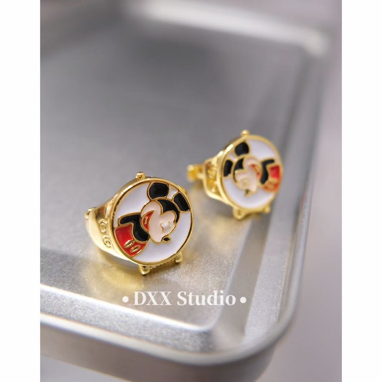 铜合金锆石耳饰 小众原创设计法式精致耳饰45411