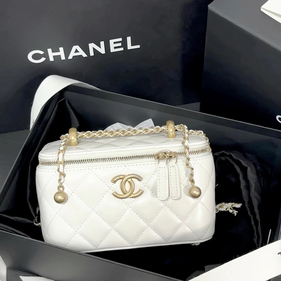 99新 Chanel/香奈儿 Chanel白金双金珠化妆盒 25050021-05
