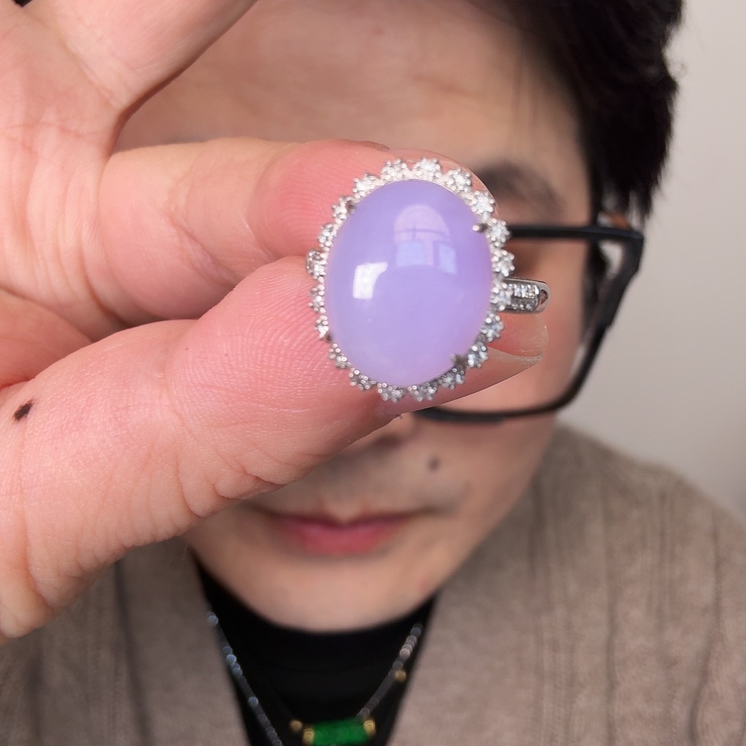 姜***～翡翠18K金镶嵌颈饰一件